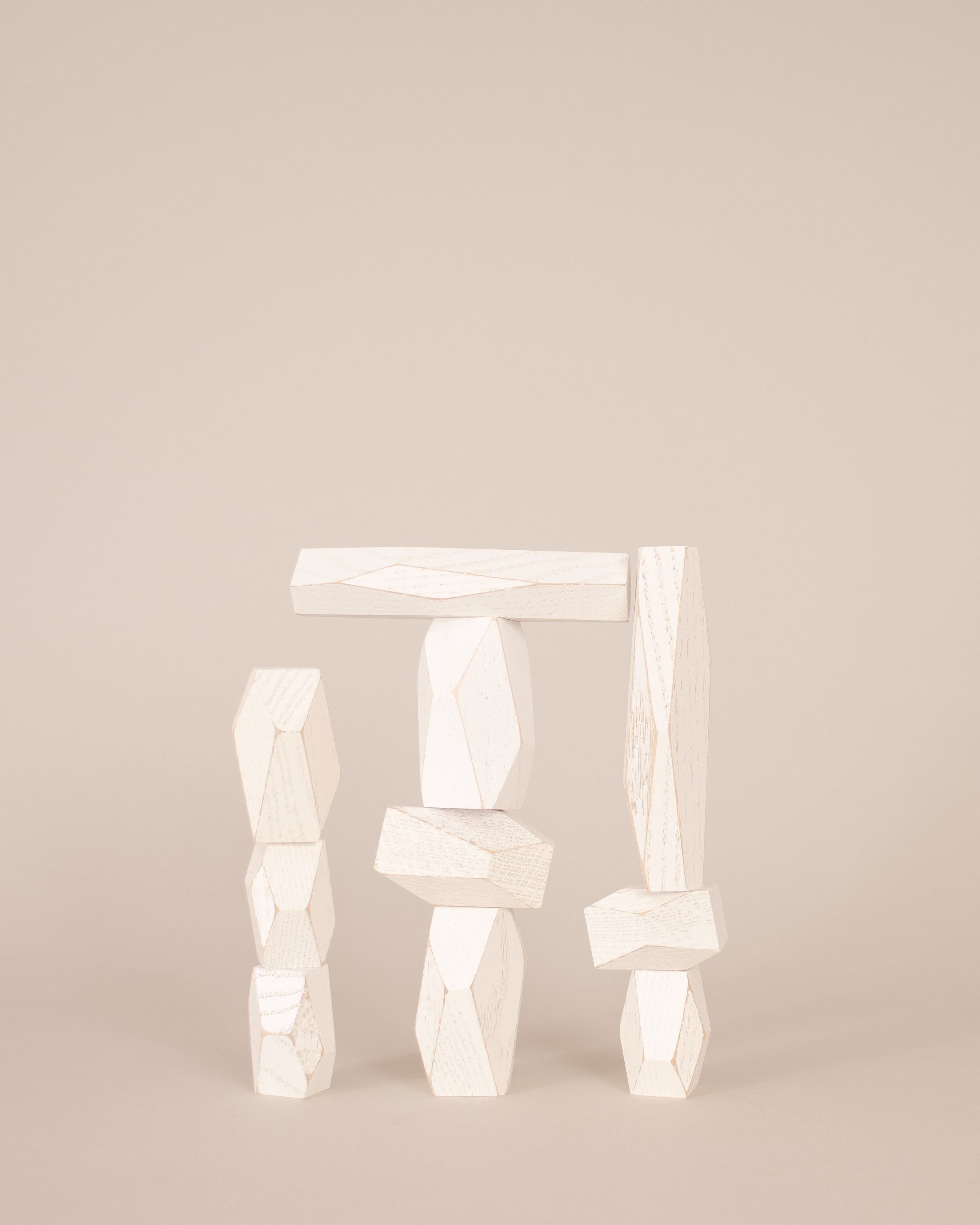 Balancing Blocks in White - GOOD FRIEND