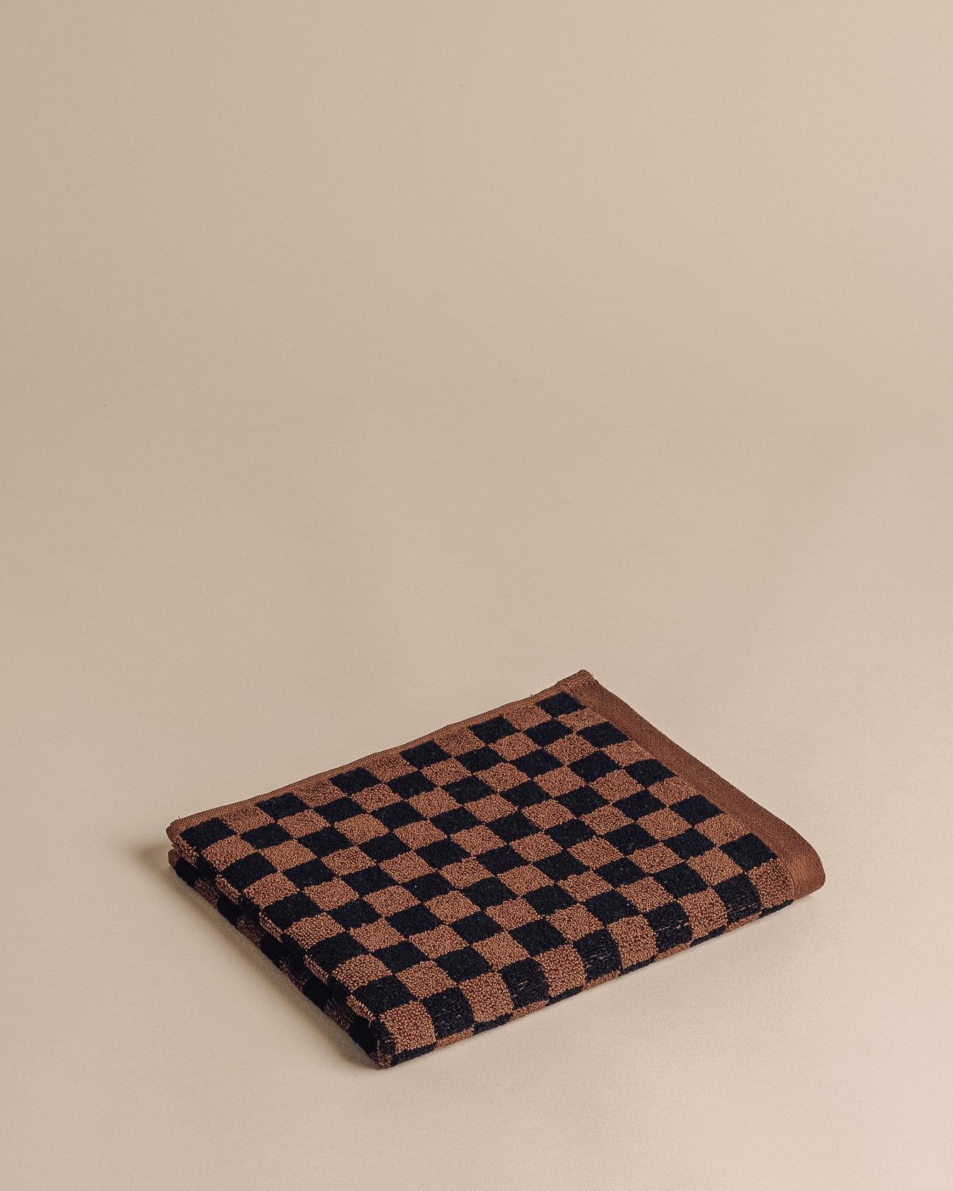 Josephine Hand Towel in Tabac & Noir - GOOD FRIEND