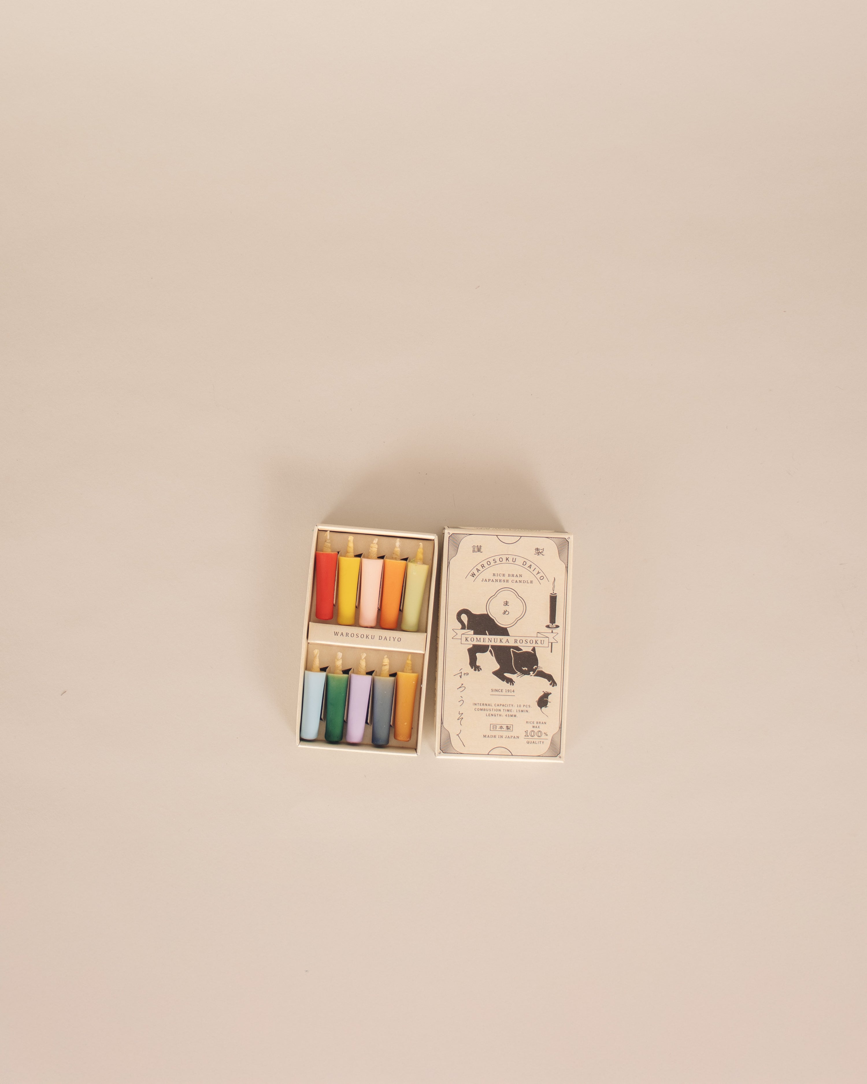 Rice Wax Vivid Colors Candles - GOOD FRIEND