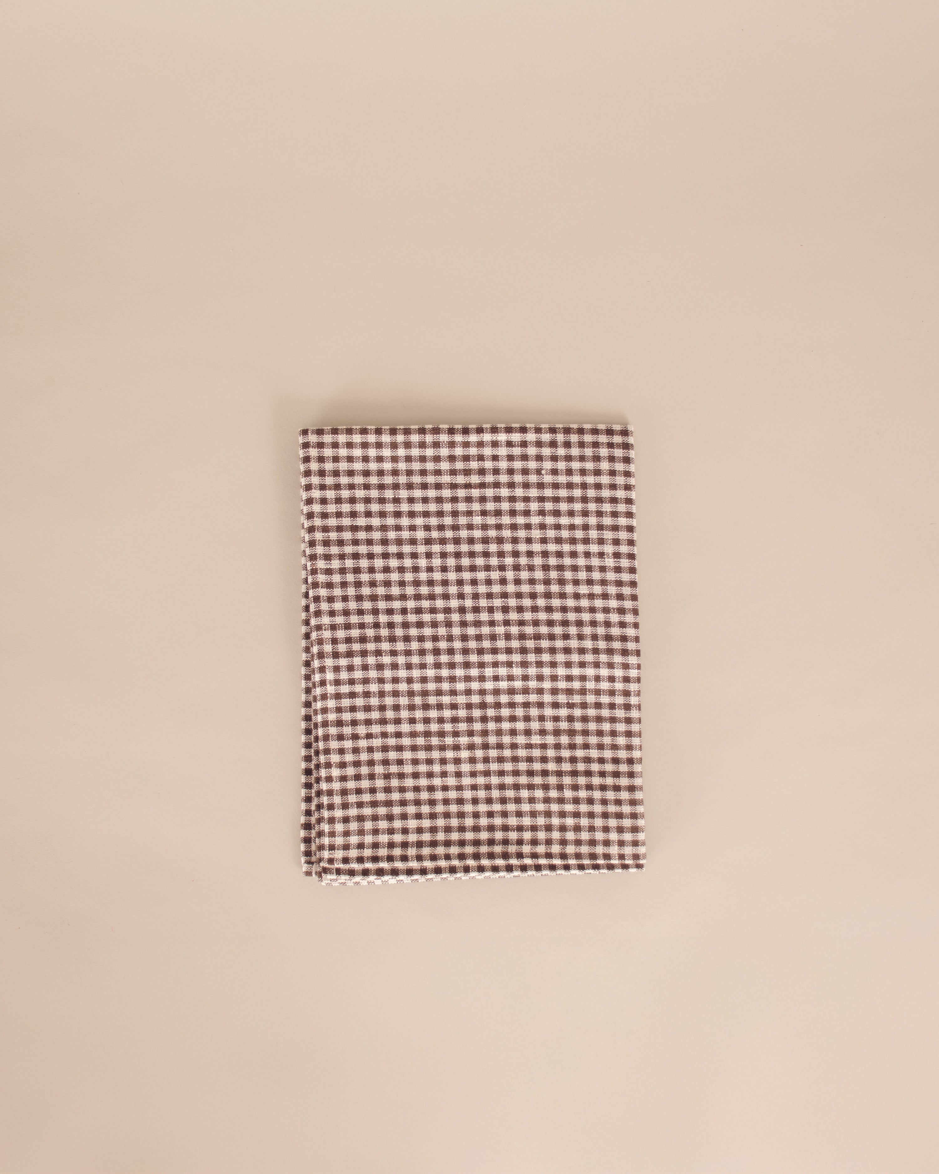 Brown Check Linen Kitchen Cloth - GOOD FRIEND