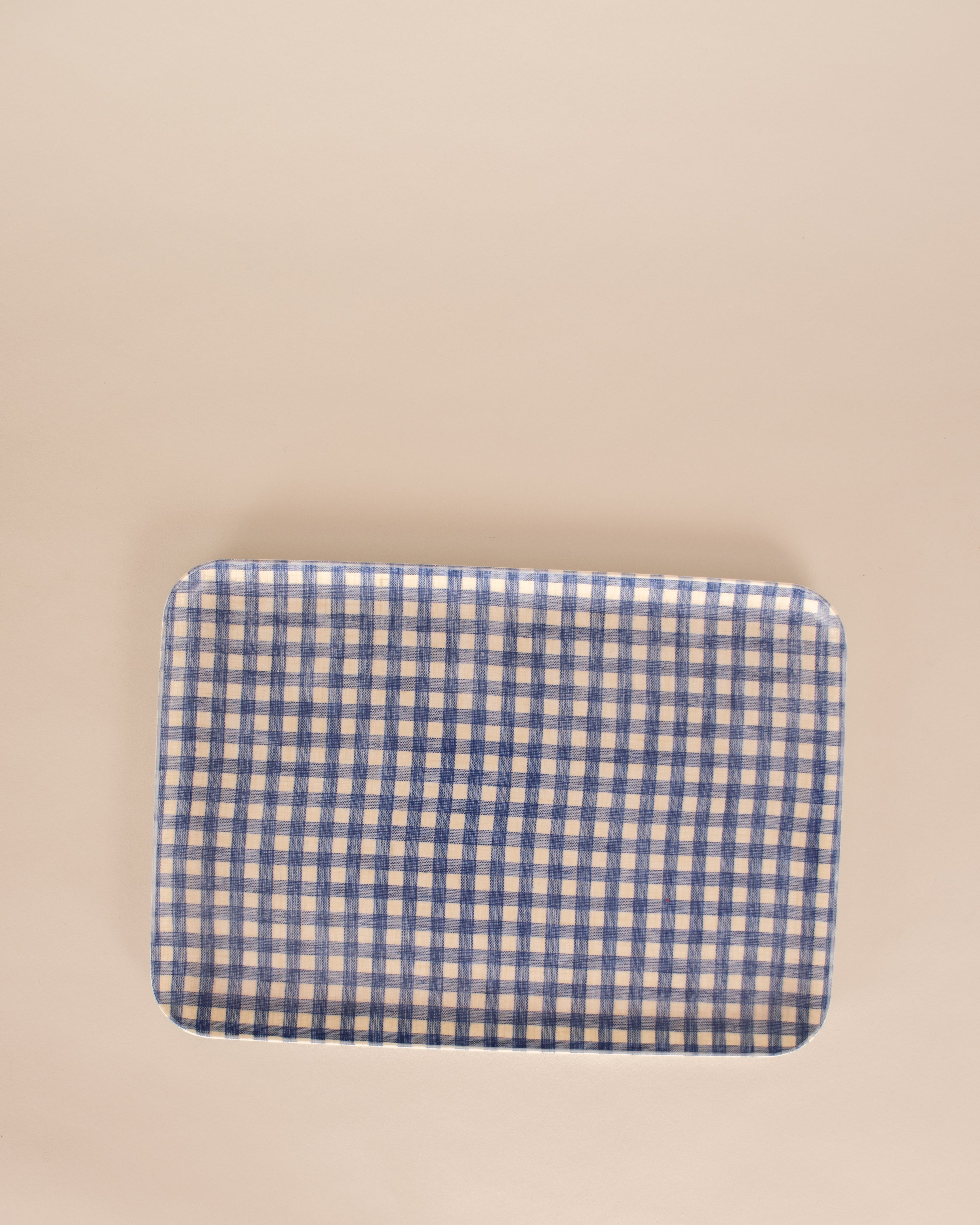 Gingham Linen Coated Tray - GOOD FRIEND