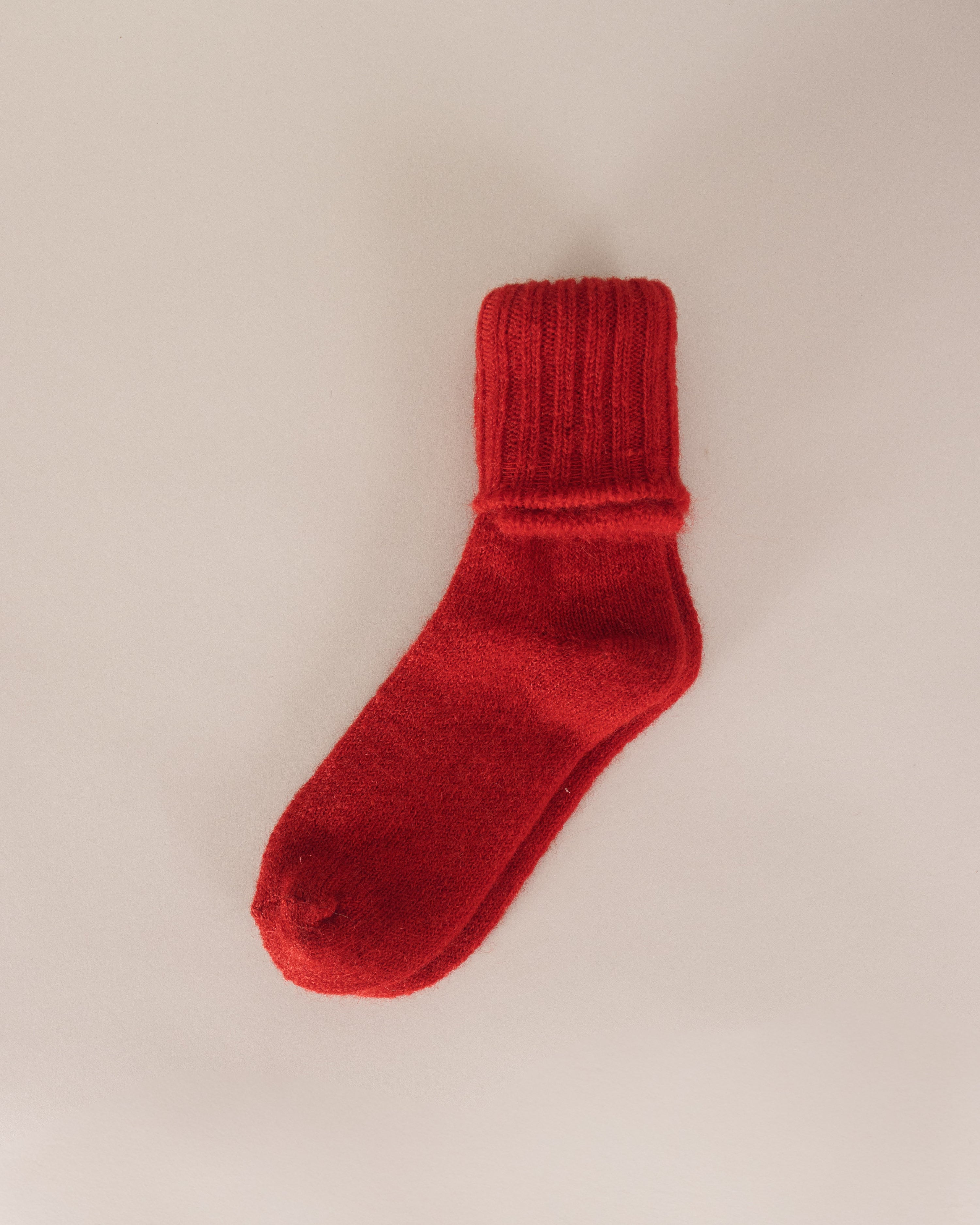 Red Mohair Socks